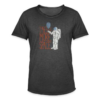 I Need More Space - Männer Vintage T-Shirt - Vintage Schwarz - Vorne