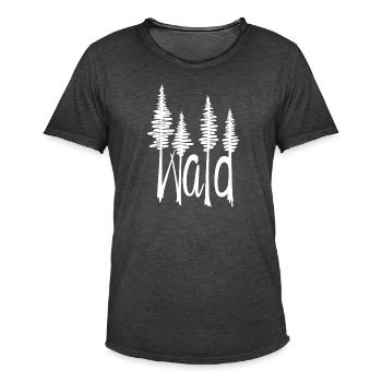 Wald - Männer Vintage T-Shirt - Vintage Schwarz - Vorne