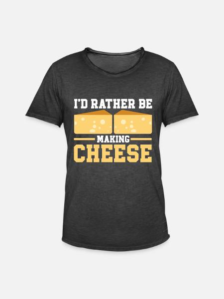 Cheese Making Cheese Lover - Men's Vintage T-Shirt - washed black