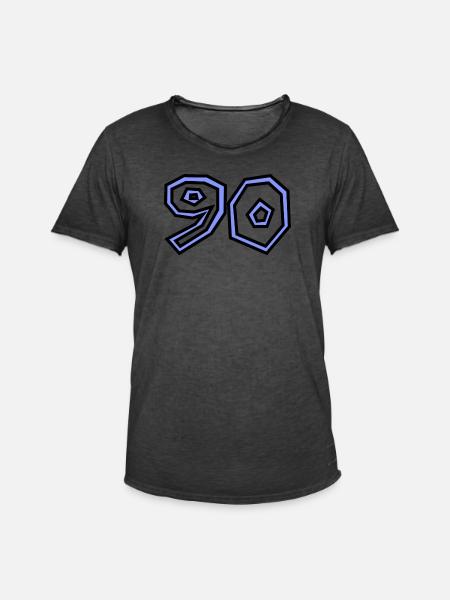 90 - Men's Vintage T-Shirt - washed black