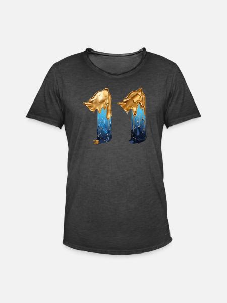 NEJ. 11 NUMMER 11 SEJ 11 ÅRS FØDSELSDAG - Herre vintage T-shirt - vintage-sort