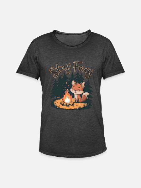 Bleib fuchsig - Männer Vintage T-Shirt - Vintage Schwarz