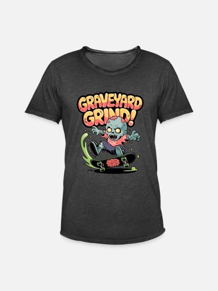 Friedhofs-Grind! - Männer Vintage T-Shirt - Vintage Schwarz