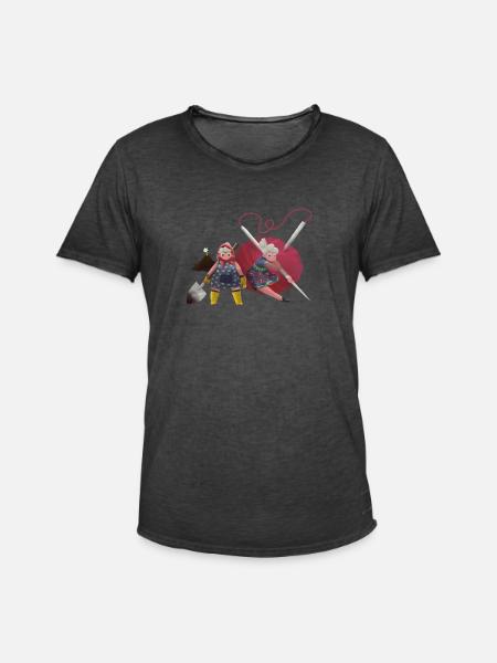 Grandma's Adventure - Men's Vintage T-Shirt - washed black
