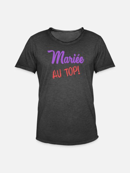 MARIEE - T-shirt vintage Homme - noir vintage