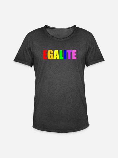 Equality - Men's Vintage T-Shirt - washed black