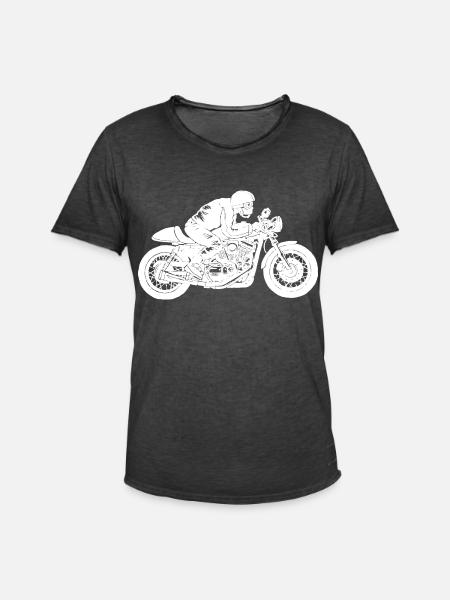 Motorradfahrer - Männer Vintage T-Shirt - Vintage Schwarz