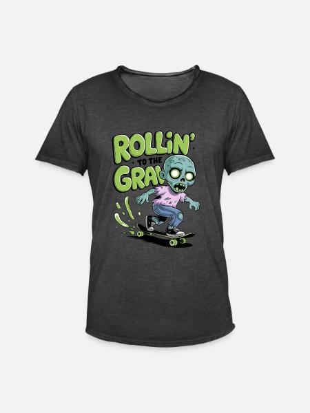 Rollin zum Grab - Männer Vintage T-Shirt - Vintage Schwarz