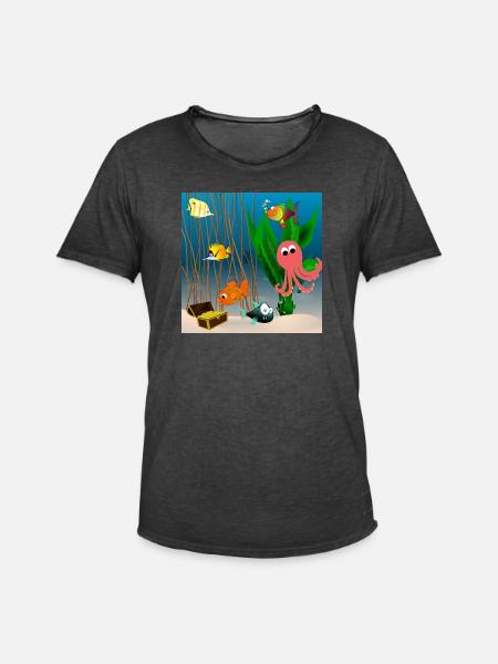 Marine life - Men's Vintage T-Shirt - washed black