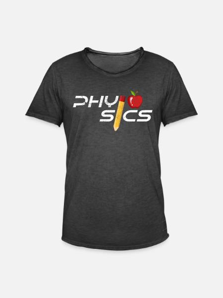 physicist - Men's Vintage T-Shirt - washed black