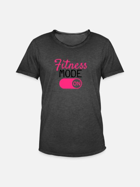 Mode fitness activé - T-shirt vintage Homme - noir vintage