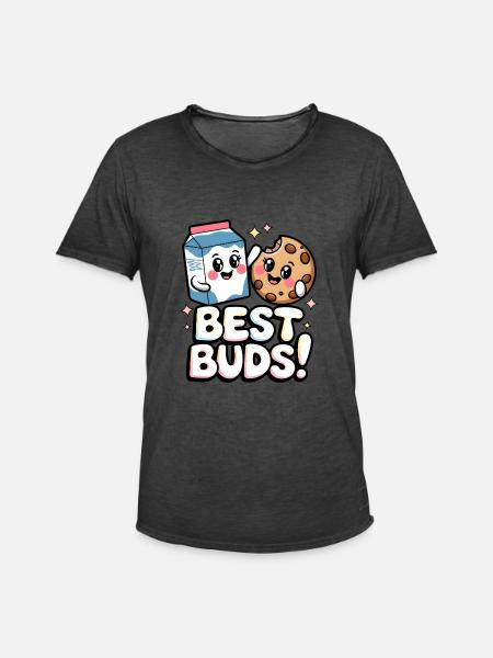 Best Buds! - Men's Vintage T-Shirt - washed black