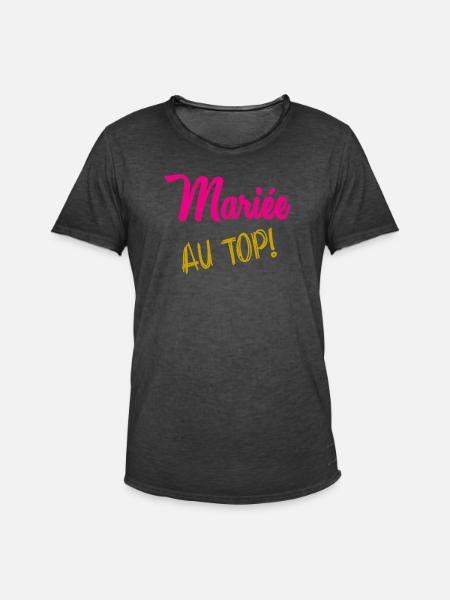 I CAN'T I'M MARRIED - Men's Vintage T-Shirt - washed black