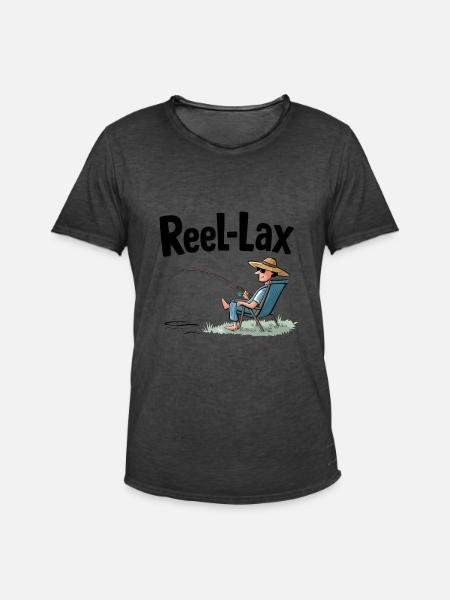Reel laxiste - T-shirt vintage Homme - noir vintage