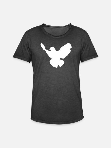 Friedenstaube - Männer Vintage T-Shirt - Vintage Schwarz