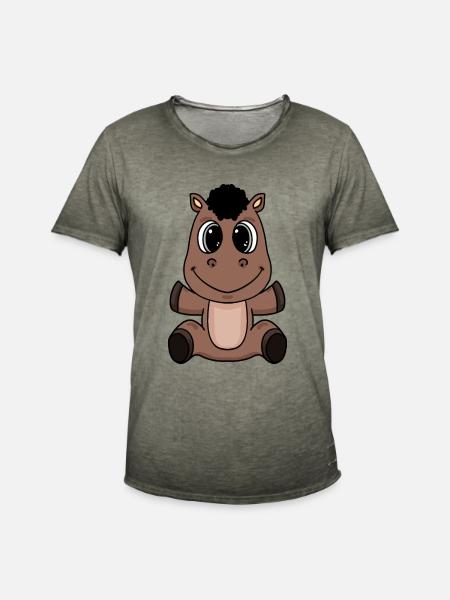 cheval - T-shirt vintage Homme - vintage kaki