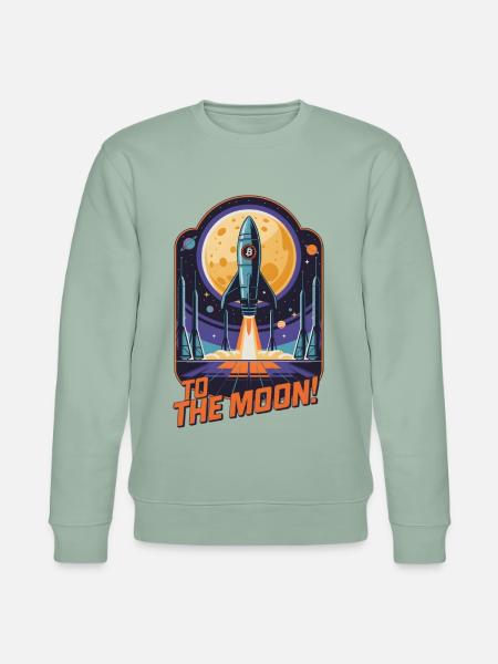 Zum Mond - Stanley/Stella Unisex Bio-Sweatshirt CHANGER - Helles Graugrün