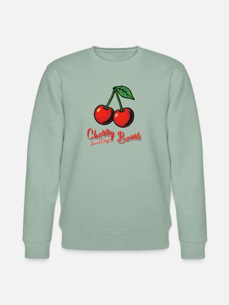 Kirsch-Mädchen - Stanley/Stella Unisex Bio-Sweatshirt CHANGER  - Helles Graugrün