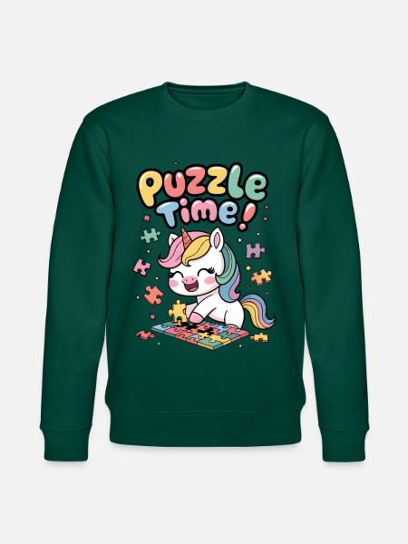 Puzzle Time! - Stanley/Stella CHANGER Unisex Organic Sweatshirt - forest