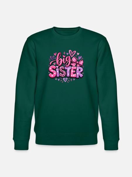 Big Sister - Große Schwester - Geschwister - Stanley/Stella Unisex Bio-Sweatshirt CHANGER - Forest