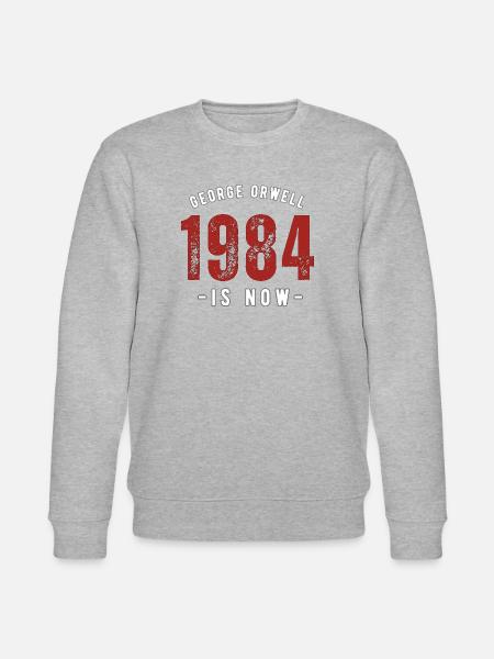GEORGE ORWELL 1984 - Stanley/Stella CHANGER Unisex Organic Sweatshirt - heather grey