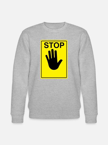 Stop Sign Logo - Stanley/Stella CHANGER Unisex Organic Sweatshirt - heather grey