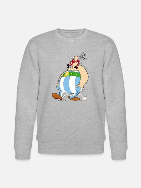 Asterix & Obelix - Obelix Sifflant - Sweat bio CHANGER Stanley/Stella Unisexe - gris chiné