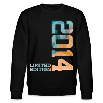 12. GEBURTSTAG LIMITED EDITION 2014 - Stanley/Stella Unisex Bio-Sweatshirt CHANGER  - Schwarz - Vorne - Nik (191cm) & Marisol (170cm)