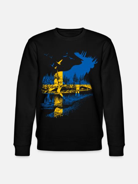 SWEDEN MOOSE - Stanley/Stella CHANGER Unisex Organic Sweatshirt - black