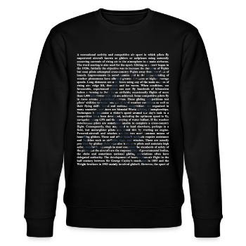 Waghalsiger Segelflieger Aufwind - Stanley/Stella Unisex Bio-Sweatshirt CHANGER  - Schwarz - Vorne - Nik (191cm) & Marisol (170cm)