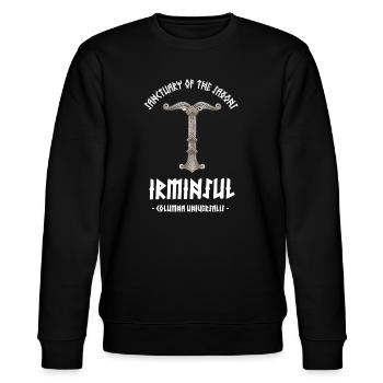Irminsul - Säule der Welt - Stanley/Stella Unisex Bio-Sweatshirt CHANGER  - Schwarz - Vorne - Nik (191cm) & Marisol (170cm)