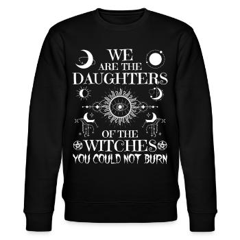 We Are The Daughters Of The Witches You Could Not - Stanley/Stella Unisex Bio-Sweatshirt CHANGER  - Schwarz - Vorne - Nik (191cm) & Marisol (170cm)