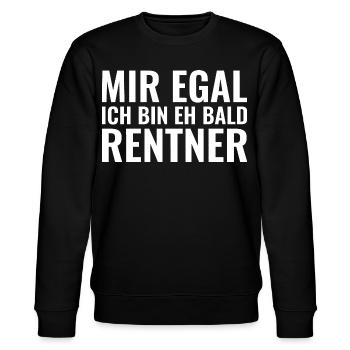 Mir egal ich bin eh bald Rentner - Stanley/Stella Unisex Bio-Sweatshirt CHANGER  - Schwarz - Vorne - Nik (191cm) & Marisol (170cm)