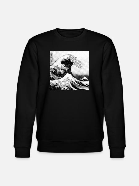 Japanese wave Kanagawa Style bd - Stanley/Stella CHANGER Unisex Organic Sweatshirt - black