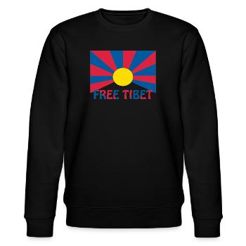 free tibet flagge - Stanley/Stella Unisex Bio-Sweatshirt CHANGER  - Schwarz - Vorne - Nik (191cm) & Marisol (170cm)