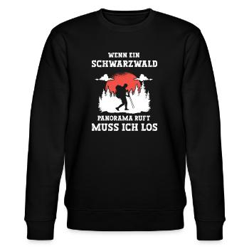 Schwarzwald Wandern Schwarzwälder - Stanley/Stella Unisex Bio-Sweatshirt CHANGER  - Schwarz - Vorne - Nik (191cm) & Marisol (170cm)