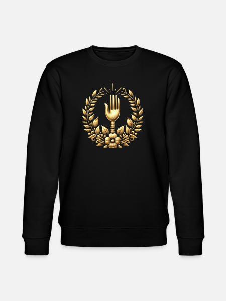 Gourmet Fork Logo - Stanley/Stella CHANGER Unisex Organic Sweatshirt - black