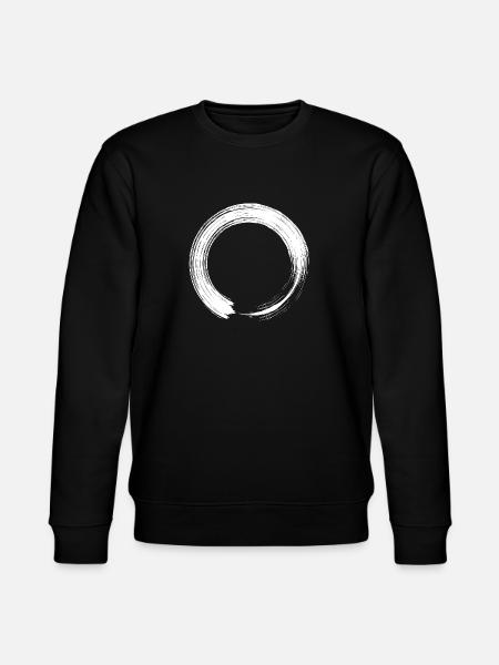 Circle design icon brush white - Stanley/Stella CHANGER Unisex Organic Sweatshirt - black