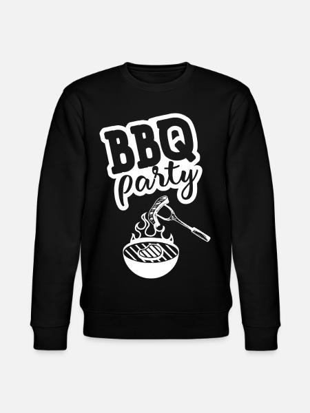 BBQ PARTY Kitchen Apron - Stanley/Stella CHANGER Unisex Organic Sweatshirt - black