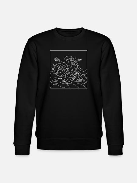 geometric ocean - Stanley/Stella CHANGER Unisex Organic Sweatshirt - black