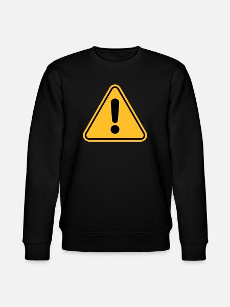 Warning sign / Exclamation point - Stanley/Stella CHANGER Unisex Organic Sweatshirt - black
