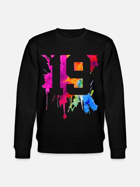 19 YEARS 19TH BIRTHDAY - Stanley/Stella CHANGER Unisex Organic Sweatshirt - black