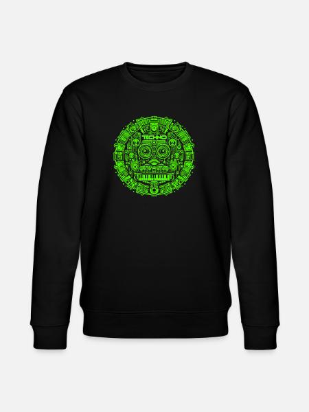 Techno Music Logo - Stanley/Stella CHANGER Unisex Organic Sweatshirt - black