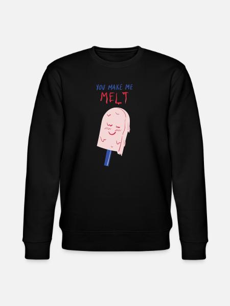 you make me melt icecream - Stanley/Stella CHANGER Unisex Organic Sweatshirt - black