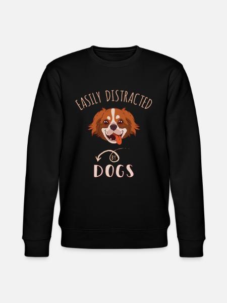Easily Distracted By Dogs - Stanley/Stella CHANGER Unisex Organic Sweatshirt - black