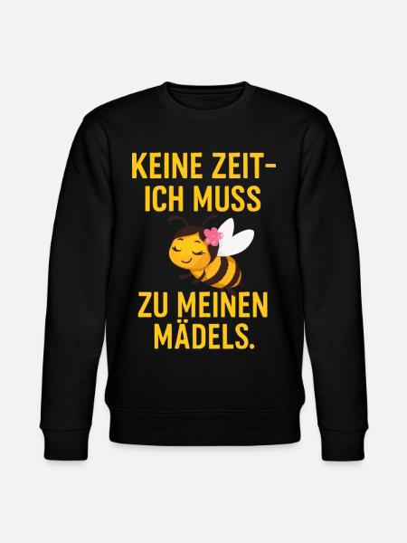Bienenmädels Keine Zeit - Stanley/Stella Unisex Bio-Sweatshirt CHANGER - Schwarz