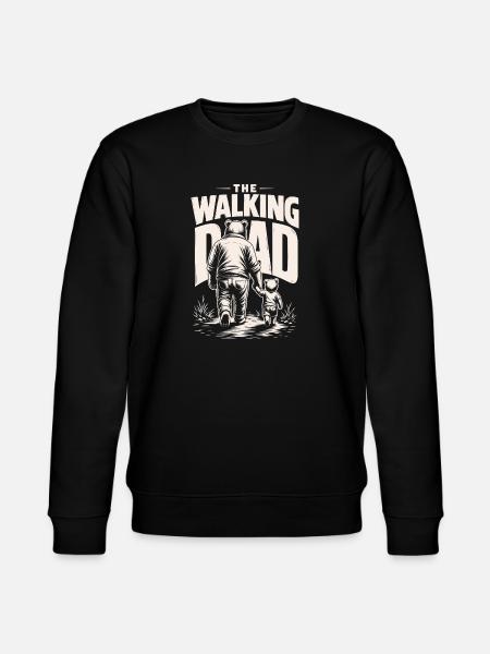 Walking Dad Mit Kleinem Bären - Stanley/Stella Unisex Bio-Sweatshirt CHANGER - Schwarz