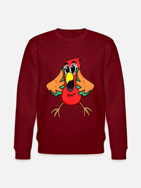 Parrot jungle - Stanley/Stella CHANGER Unisex Organic Sweatshirt - burgundy