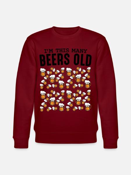 Beer Mug Pattern Collection Birthday 50 - Stanley/Stella CHANGER Unisex Organic Sweatshirt - burgundy