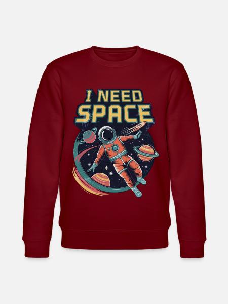 I Need Space - Stanley/Stella CHANGER Unisex Organic Sweatshirt - burgundy